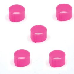 Bagues à clip éco Ø6mm par 100 pièces Orange ou rose Rose fluo