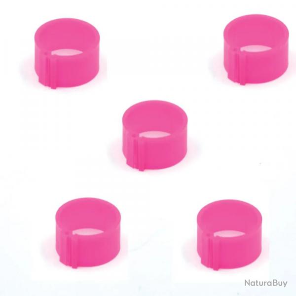 Bagues  clip co 6mm par 100 pices Orange ou rose Rose fluo