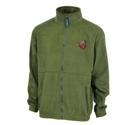 Blouson polaire broderie sanglier 2 poches polyester kaki M à 3XL 2XL