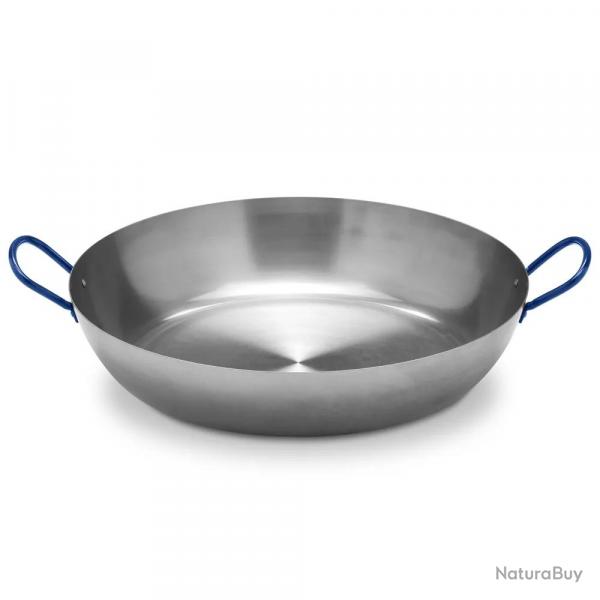 Poêle Lyonnaise polie avec anses Acier poli 40cm