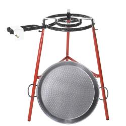 Set cuisson po&ecirc;le paella &Oslash;46cm br&ucirc;leur &agrave; gaz 30cm tr&eacute;pied 73cm