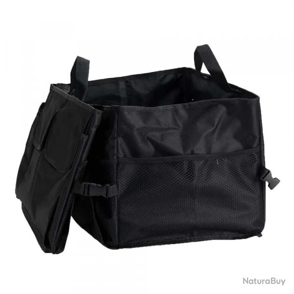 Sac coffre voiture Oxford 600D noir 56x39x26cm renforc carton