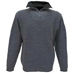 Pull camionneur Carmel gris 70% acrylique 30% laine Gris M