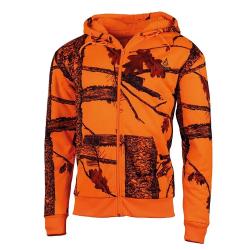 Sweat Capuche Zippé Treeland Fluo Camo Polaire 100 Polyester