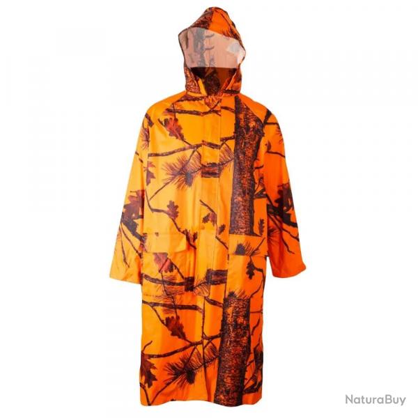 Manteau pluie orange camo Treeland tanche 4XL
