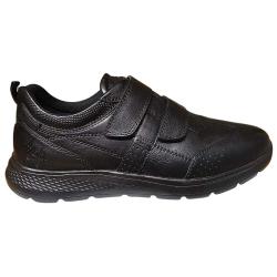 Baskets cuir scratch double velcro Strech semelle PVC 43