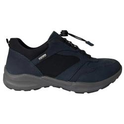 Baskets Duru cuir bleu marine imperméables fermeture élastique 38
