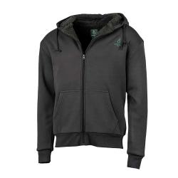 Sweat à capuche zippé vert Treeland polaire 100% polyester 2XL