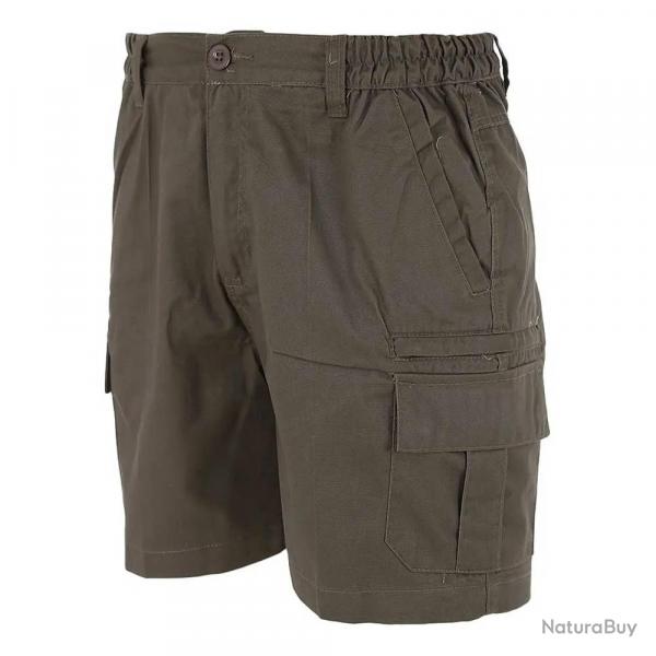 Short Valley kaki polyester-coton 4 poches cargo multi-usage 48