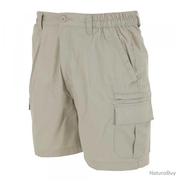 Short Valley beige 65% polyester 35% coton cargo multi-poches 40