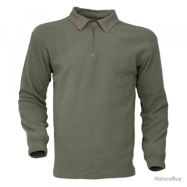 Chemise F1 Polaire Kaki 100% Polyester 220g/m² Col Zippé M