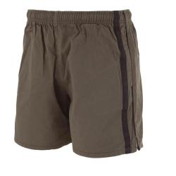 Short Flottant Kaki-Noir 100% Coton 3 Poches Taille Élastique M