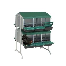 Pondoir poule pro vertical galvanisée vertical 12 nids