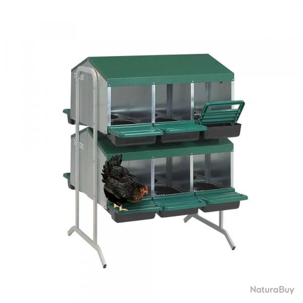Pondoir poule pro vertical galvanisée vertical 12 nids