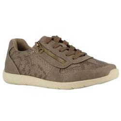 Baskets beige à lacets et zip latéral du 37 au 41 38