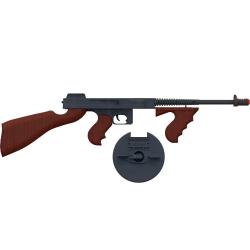 Mitraillette Gangster Enfant Métal Crosse Bois Style 1930