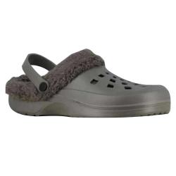 Sabots plastique fourrés gris - Chaussures confort hiver 41