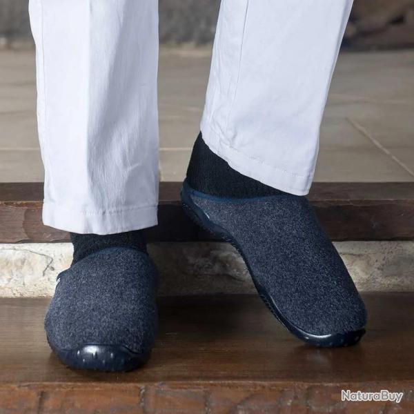 Chaussons mules Airplum Decycle marine - Made in France 41