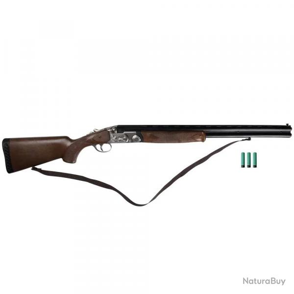Fusil  amorces enfant plastique crosse bois 2 cartouches