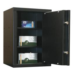 Coffre-fort acier 2mm double cylindre 18mm serrure 6 lames époxy