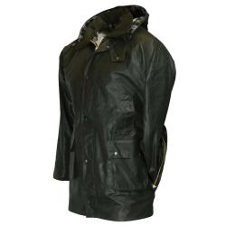 Veste Walker and Hawkes Poacher Vert Coton Ciré style anglais