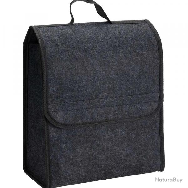 Sac de Rangement Voiture en Feutre Noir 30x17x28 cm