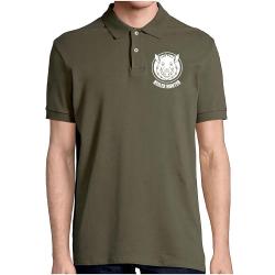 Polo Keiler Hunter kaki 100 coton manches courtes logo 3