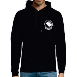 Sweat Keiler Hunter noir capuche coton logo 2 M