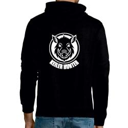 Sweat Keiler Hunter noir 280g/m² coton/polyester logo 3 M