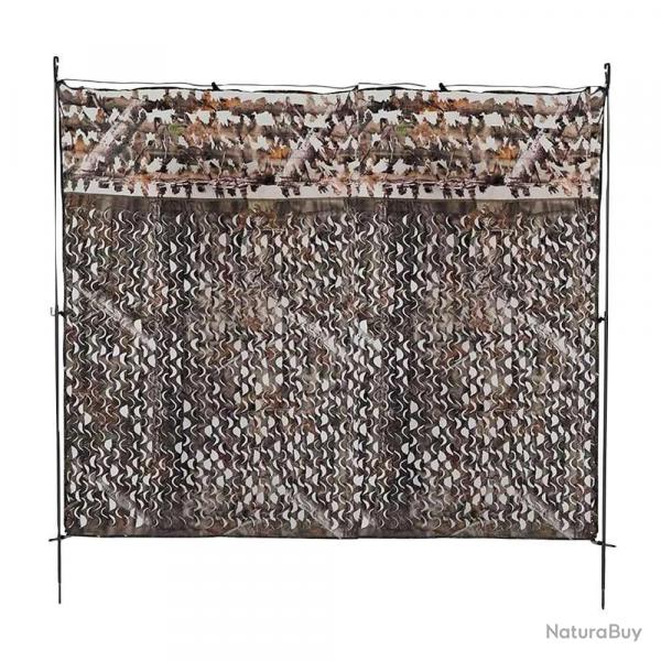 Affût camouflage 3D forêt 1.5x2M 2 pieds réglables anti-UV