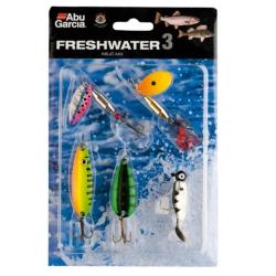 Pack 4 leurres Abu Garcia N°3 eau douce carnassiers rivière lac