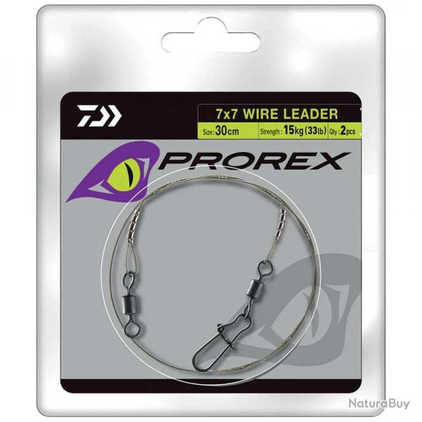 Bas de ligne acier carnassier - Rsistant pche dents 30cm