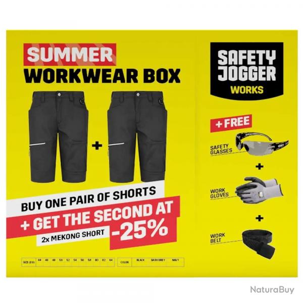 Pack 2 shorts travail Mekong gris extensible 260g/m 48