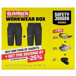 Pack 2 shorts travail Mekong gris extensible 260g/m² 56