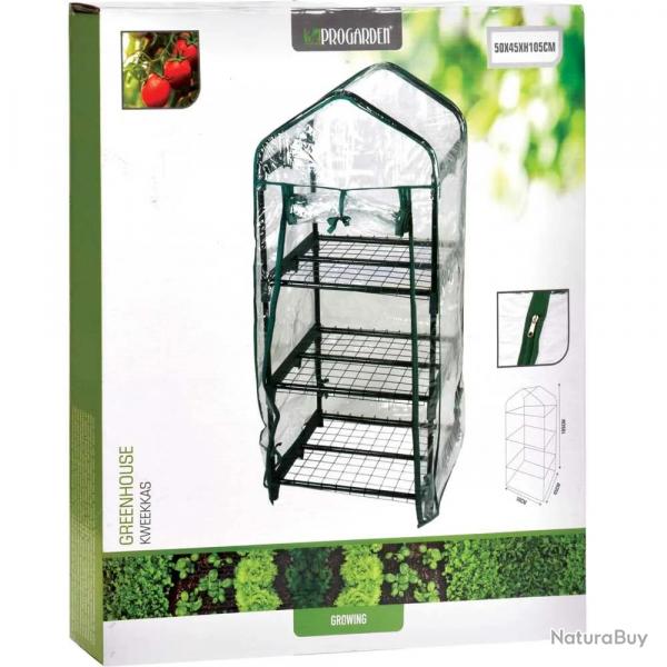 Serre 3 tagres 50x45x105cm mini-serre jardin plastique