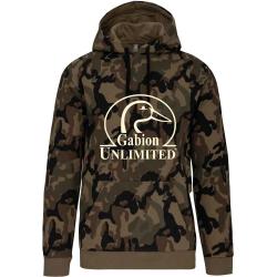 Sweat capuche camo Woodland 80% coton 280g poche ventrale L