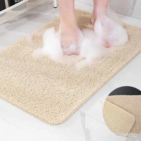 Tapis de douche 2 en 1 antidrapant salle de bain confort