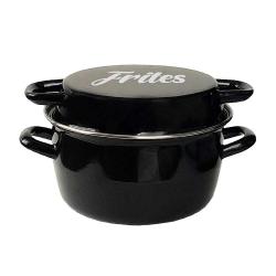 Couvercle émaillé avec panier amovible - Compatible tous feux