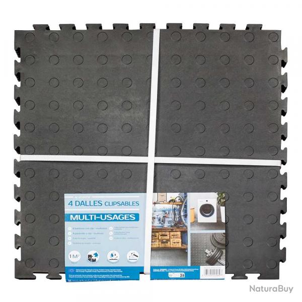 Dalles PVC clipsables 1m impermables - Lot de 4 dalles