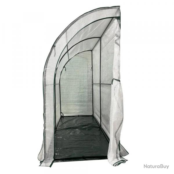 Demi-serre murale adosse pour jardin et balcon 80 x 200 x 160 cm