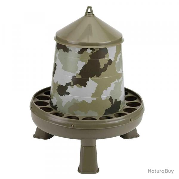 Mangeoire sur pieds surélevés 4 kg camo Ø 33cm H 37,5cm à l'unité