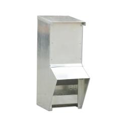 Lot de 10 Mangeoires à trémie métal galvanisée 7kg