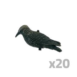 Lot de 20 Appelants étourneau en plastique réaliste