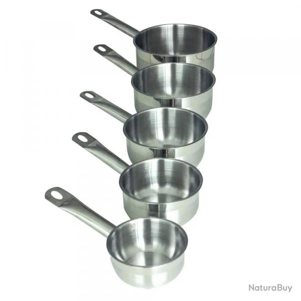 Casserole acier inoxydable / 5 tailles 12 à 20 cm