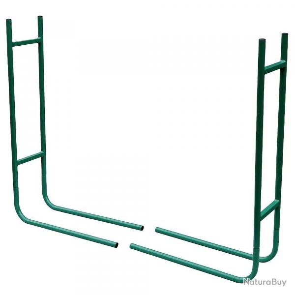 Range bche mtallique 120x90x20 cm - Support bois de chauffage