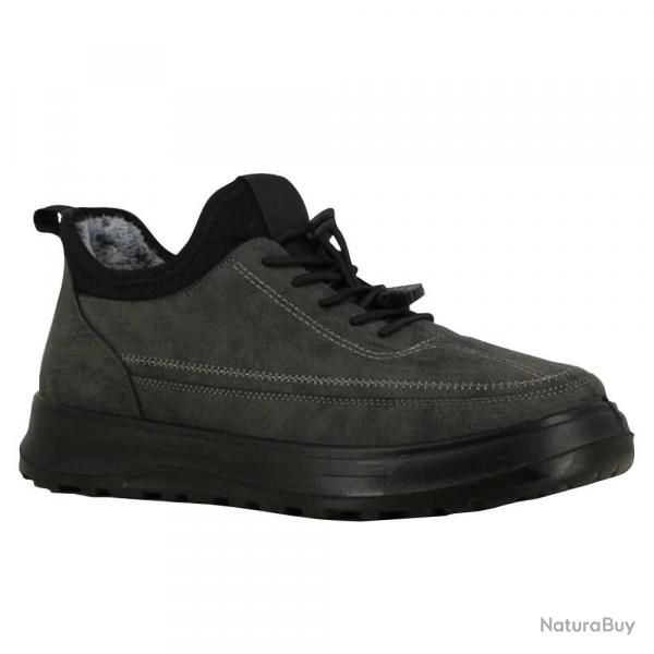 Baskets fourres effet peau de pche gris 40  46 40