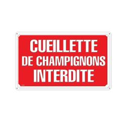 Panneau CUEILLETTE CHAMPIGNONS Akilux 26x20cm