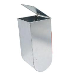 Lot de 10 Mangeoires trémie acier galva 1 compartiment 25x12x11cm