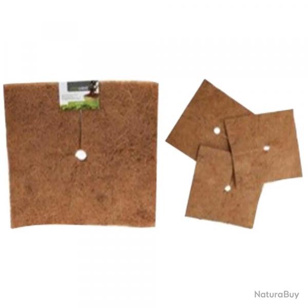 Lot de 3 Carrés de paillage fibre coco 38 cm