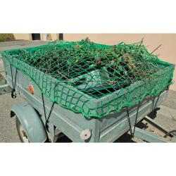 Filet Couvre-Remorque Résistant avec Corde Élastique et Crochets 130 x 250 cm